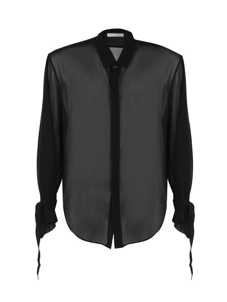 Semi-Transparent Shirt In Silk Georgette