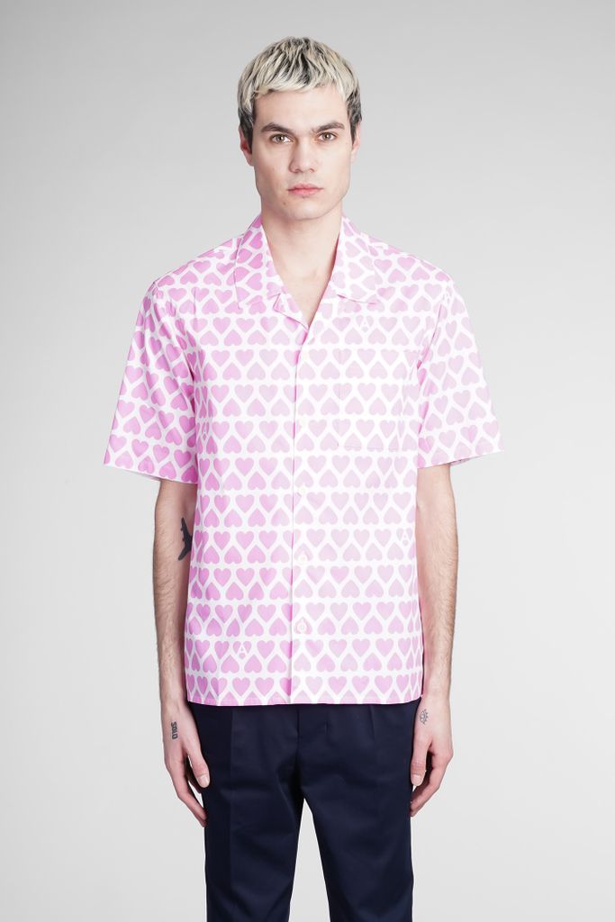 Shirt In Rose-Pink Cotton