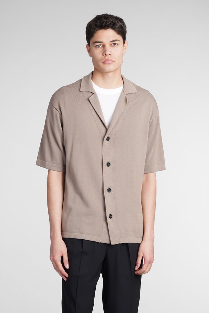 Shirt In Taupe Cotton