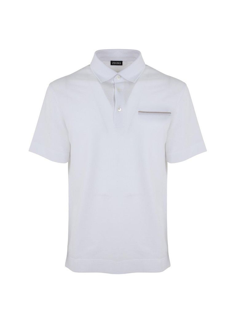 Short-Sleeved Buttoned Polo Shirt