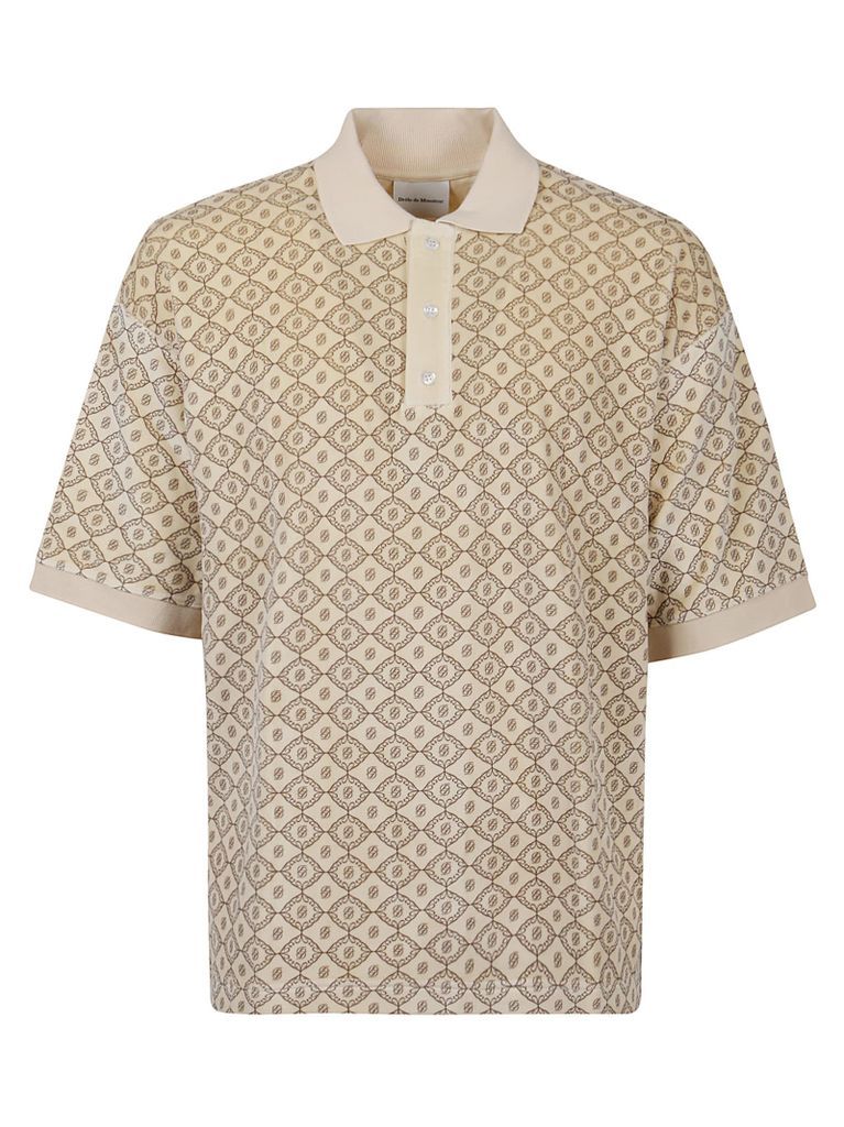 Short Sleeve Velours Monogramme Polo Shirt