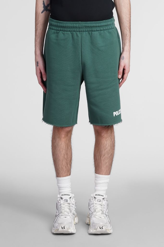 Shorts In Green Cotton