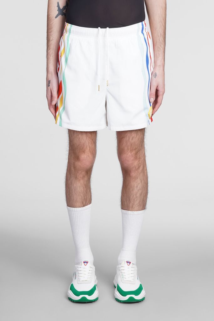 Shorts In White Polyester