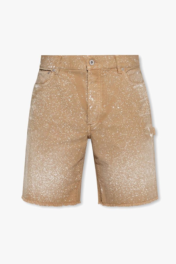 Shorts With Paint Splatter Effect