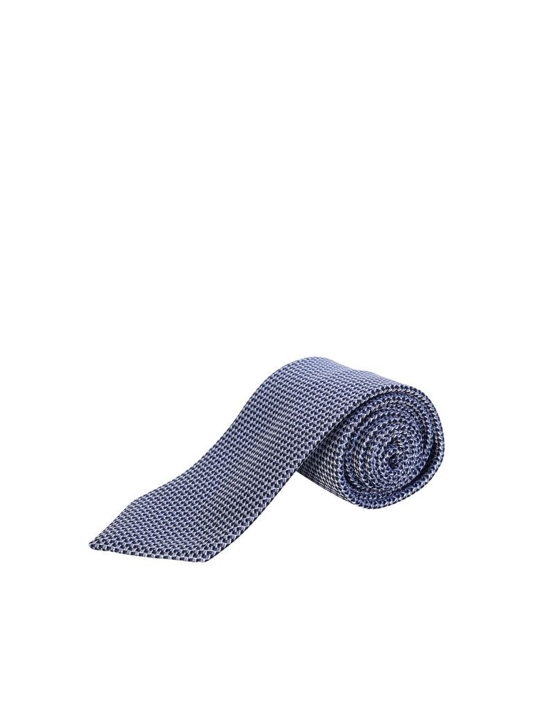 Silk Grid-Pattern Tie