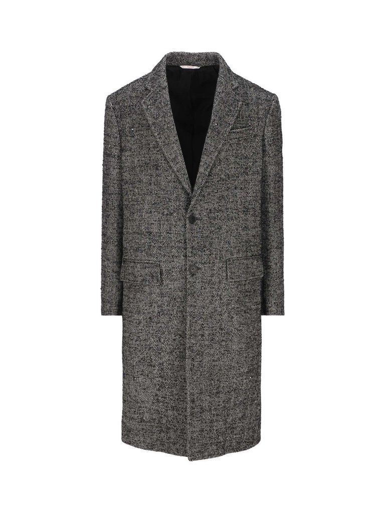 Single-Breasted Long-Sleeved Coat