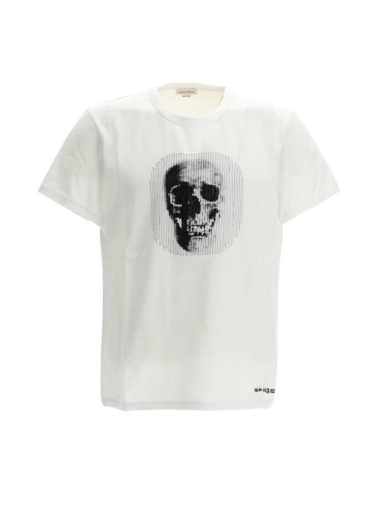 Skull Print Crewneck T-Shirt