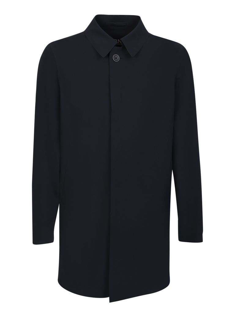Single-Breasted Black Coat