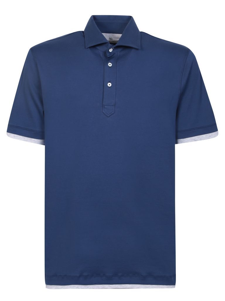Slim-Fit Cotton Polo Shirt In Blue