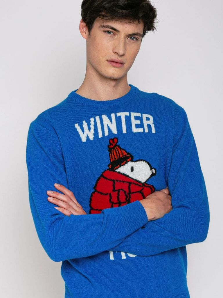 Snoopy Winter Mood Man Sweater Peanuts Special Edition