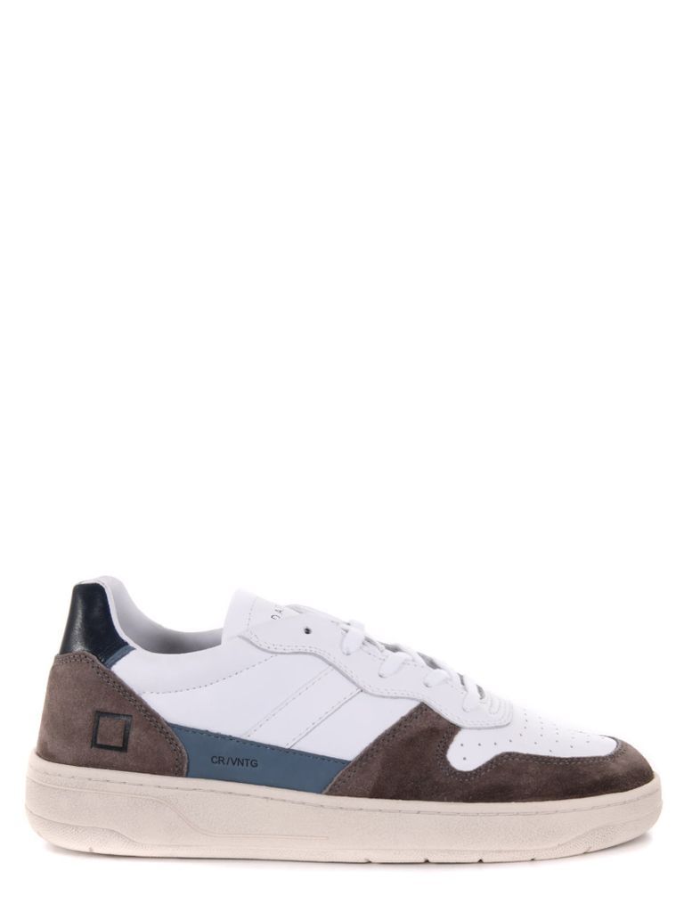 Sneakers Uomo D.a.t.e. Court 2.0 Vintage In Pelle E Camoscio