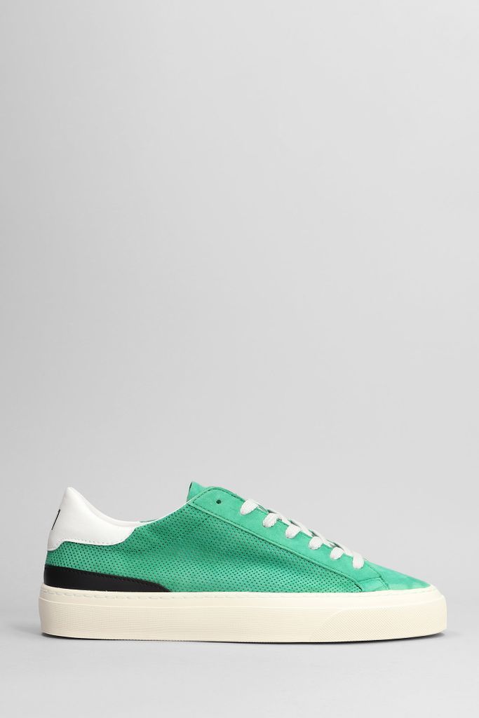 Sonica Sneakers In Green Suede