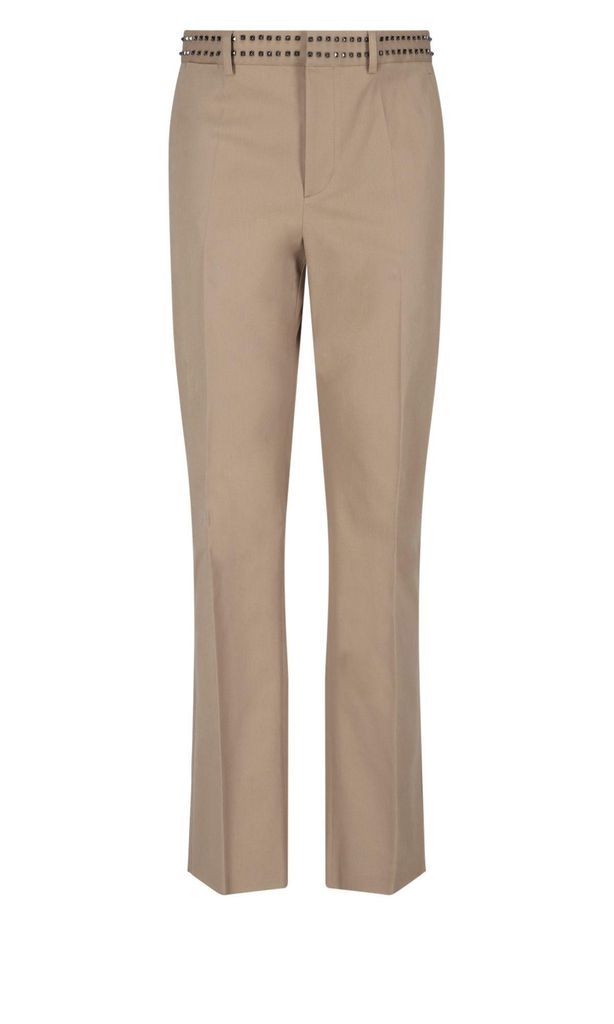 Stud Detail Straight Trousers