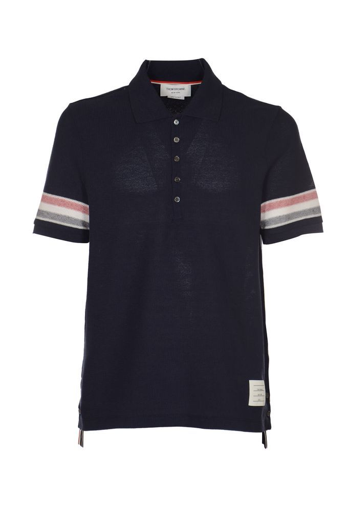 Stripe Detail Short-Sleeve Polo Shirt