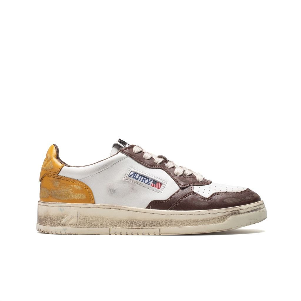 Super Vintage Low Sneakers (Orange/white/brown)