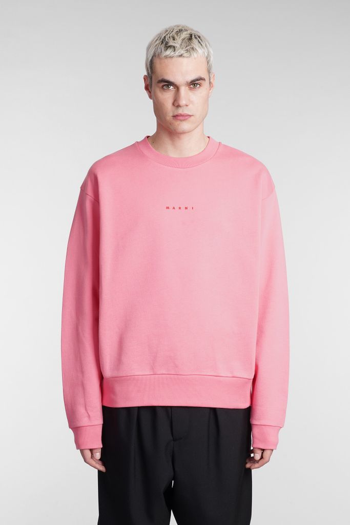 Sweatshirt In Rose-Pink Cotton