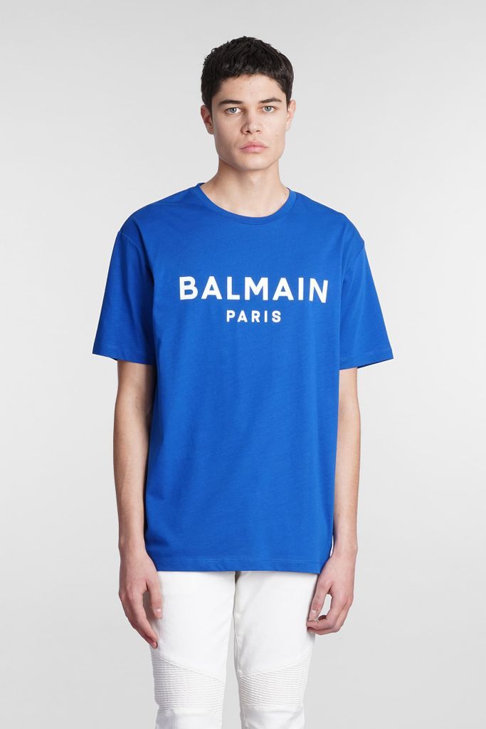 T-Shirt In Blue Cotton