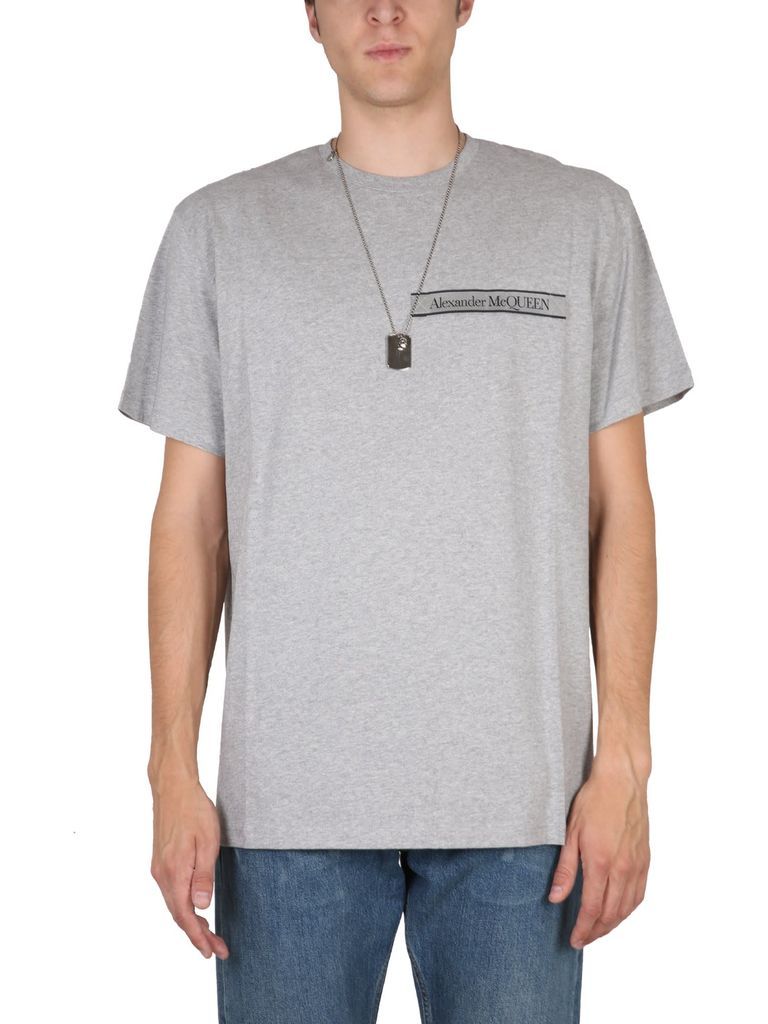 T-Shirt With Selvedge Logo Band