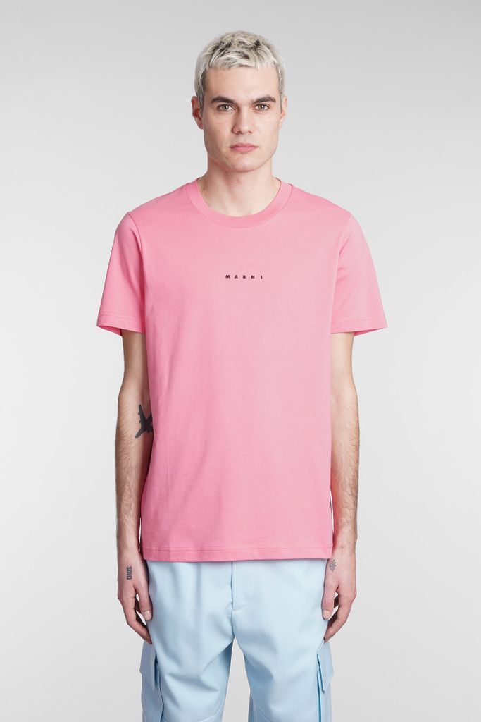 T-Shirt In Rose-Pink Cotton