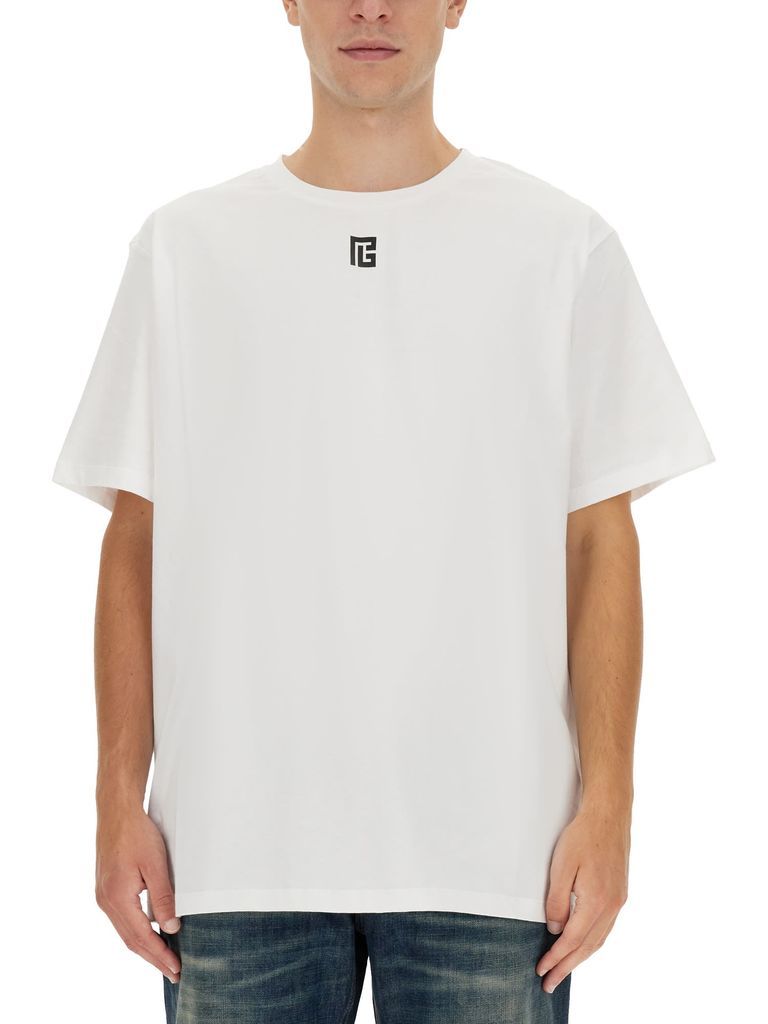 T-Shirt With Maxi Logo Print