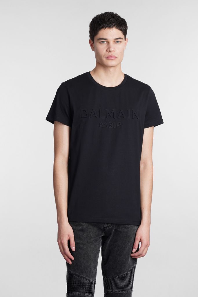 T-Shirt In Black Cotton