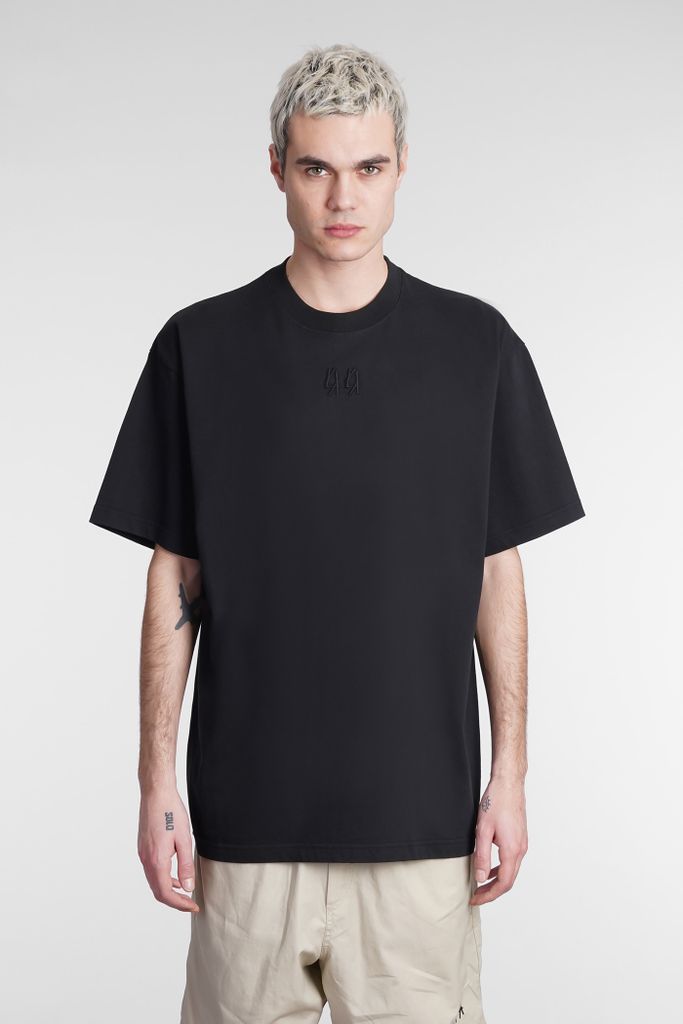 T-Shirt In Black Cotton