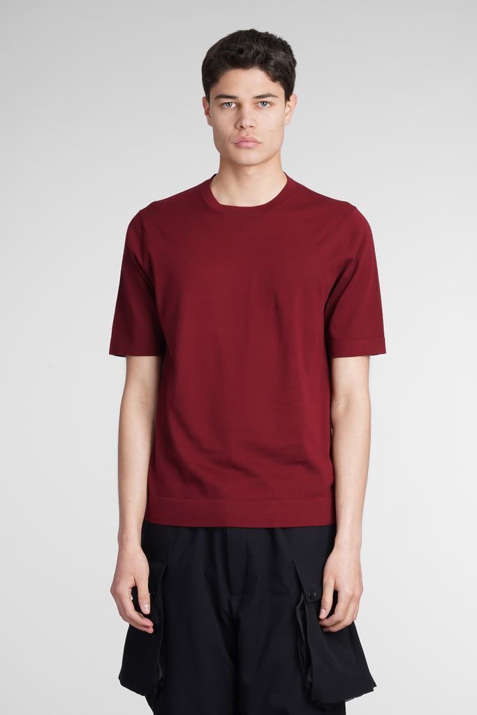 T-Shirt In Red Cotton