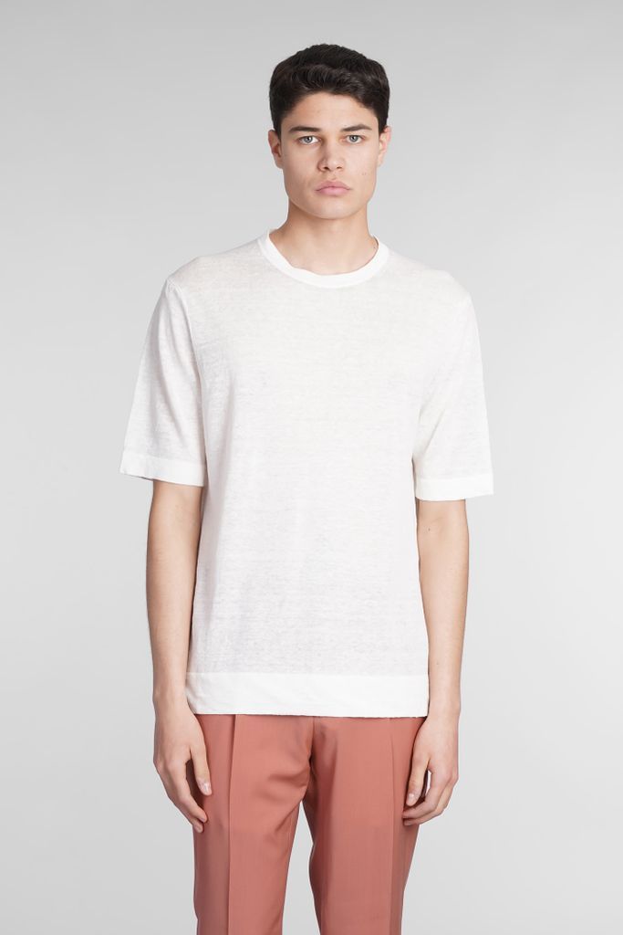 T-Shirt In White Linen