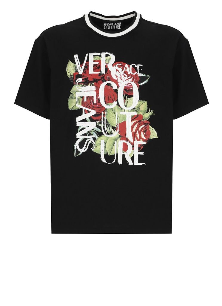 T-Shirt With Roses Logo