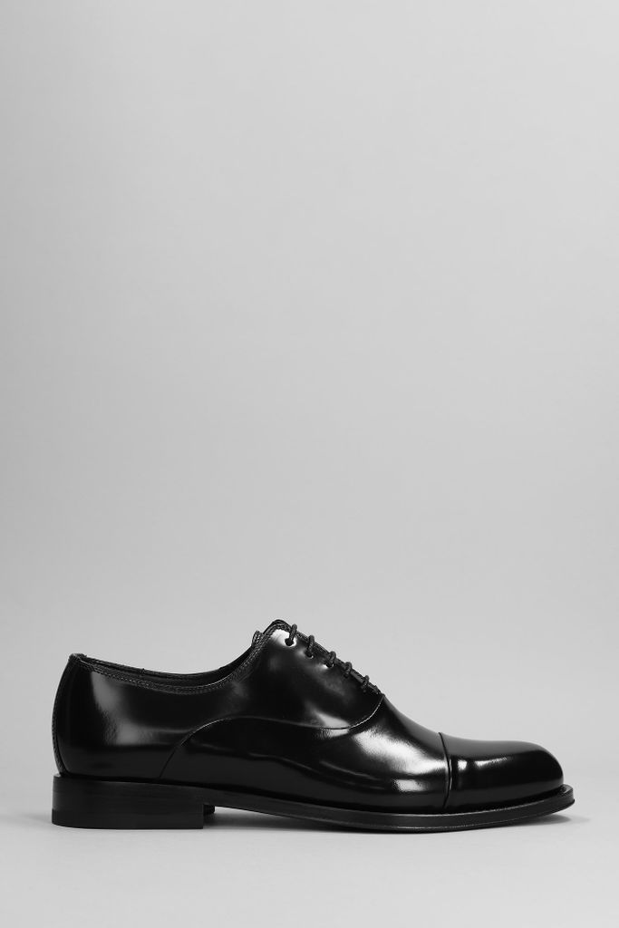 Tagliatore 0205 Giles Lace Up Shoes In Black Leather