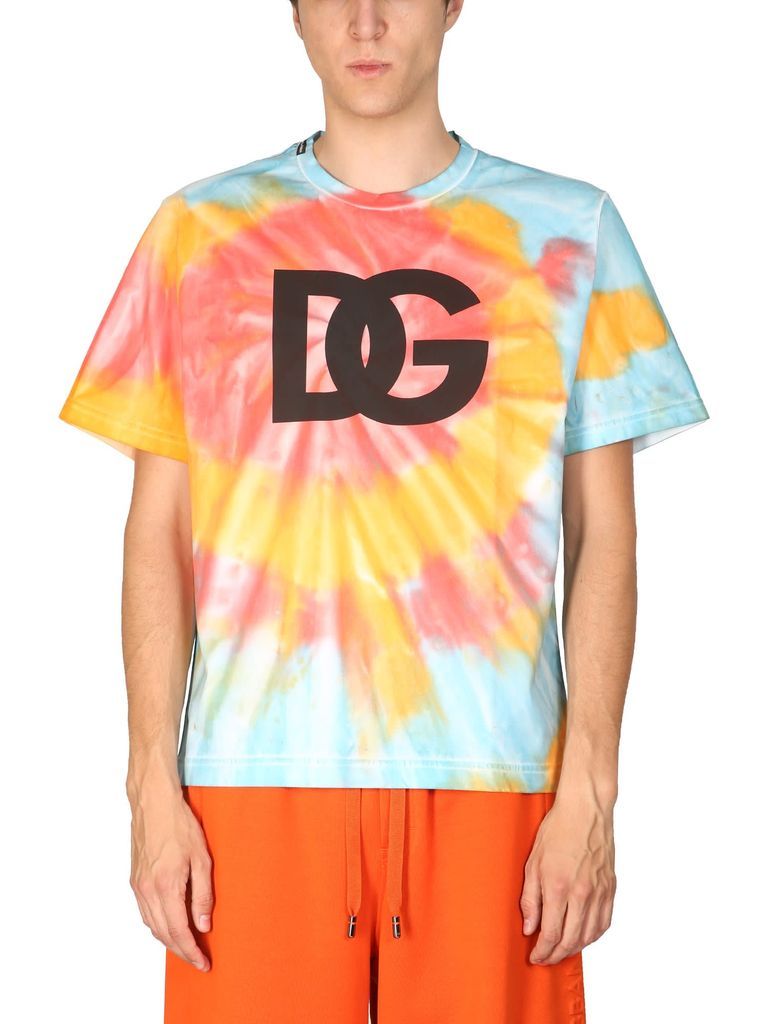 Tie Dye T-Shirt With Dg Print