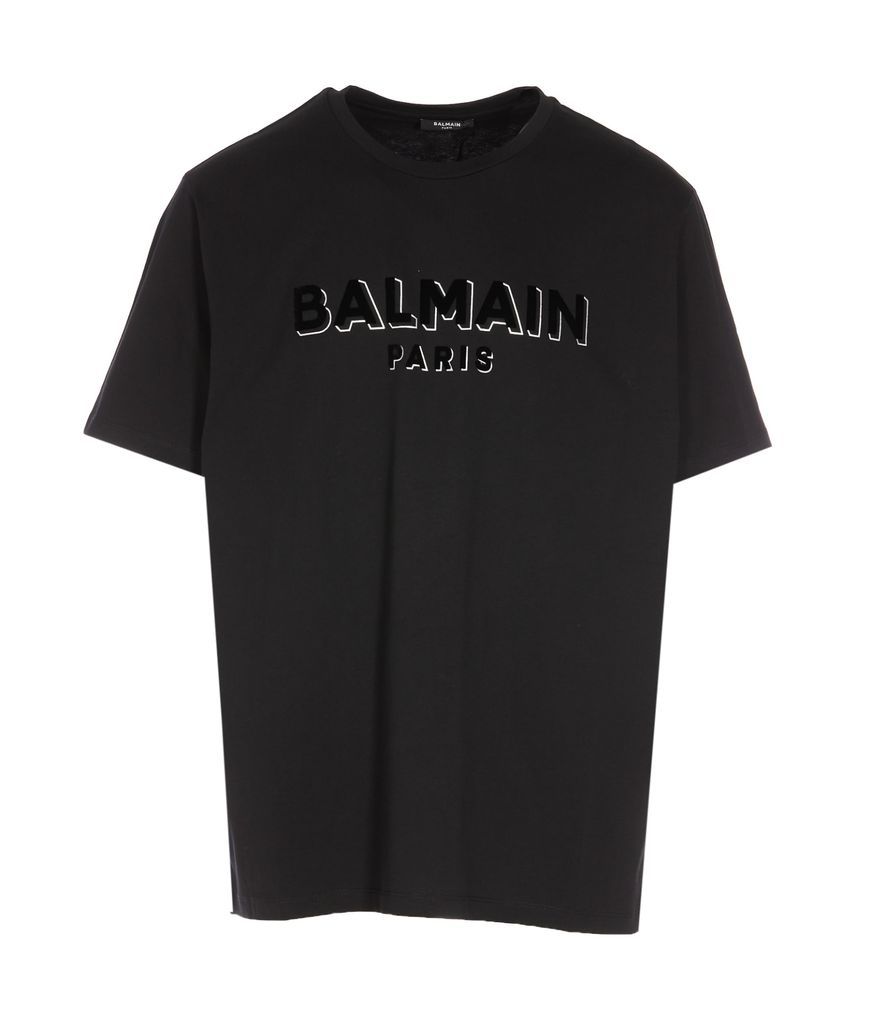 Texturized Balmain Logo T-Shirt