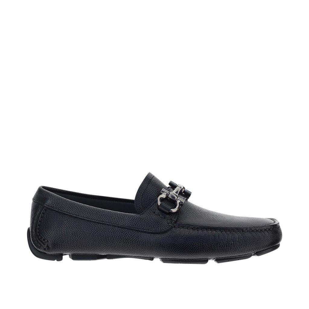Textured Leather Loafers