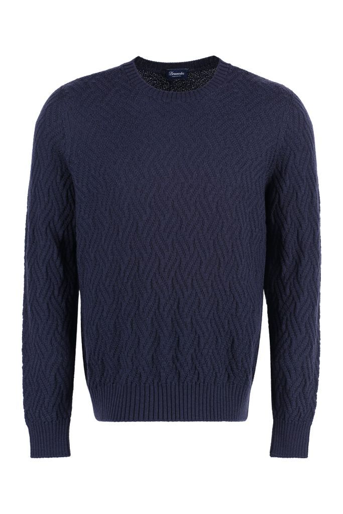 Tricot-Knit Wool Sweater