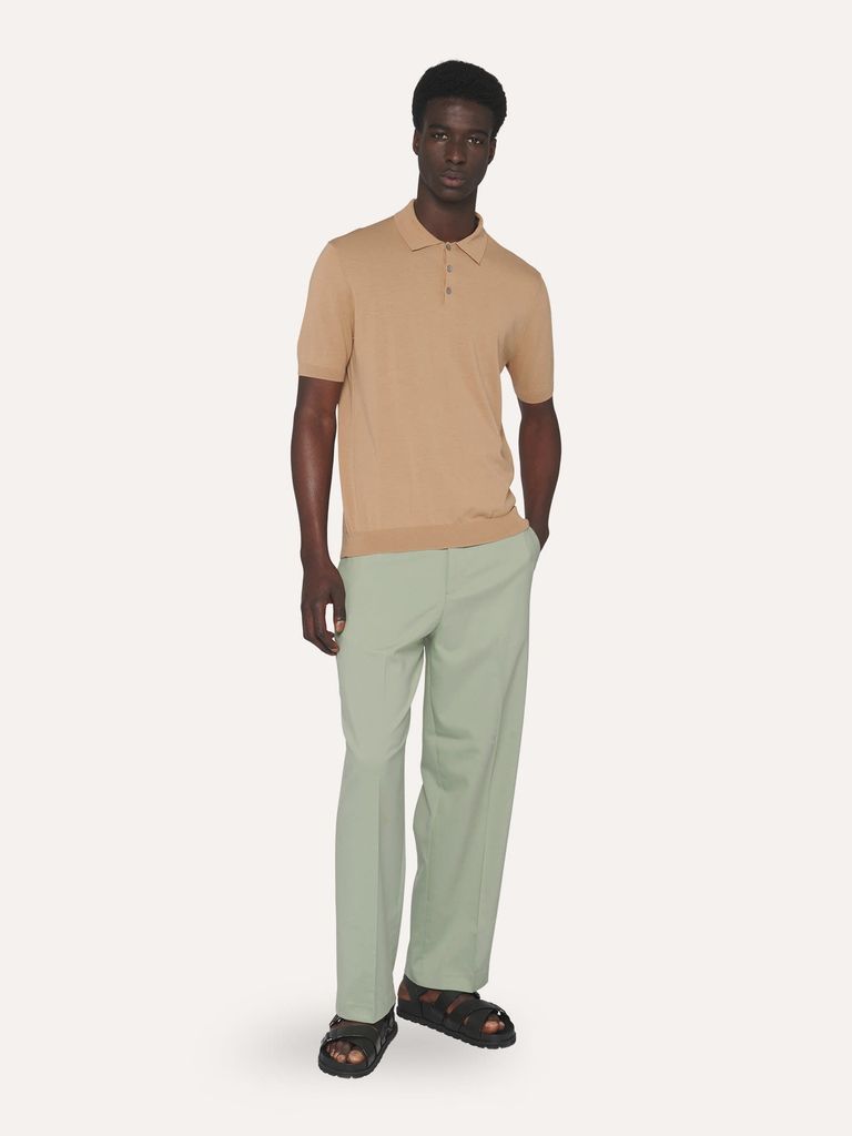 Ultralight Cotton Polo Shirt In Suede