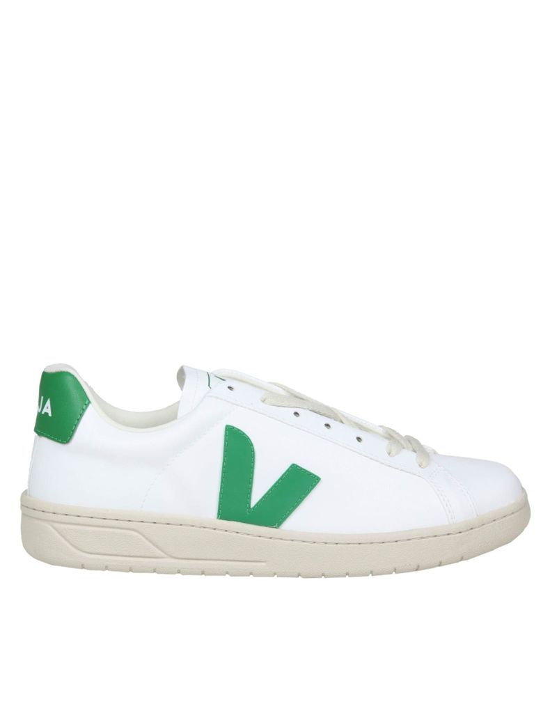 Urca Sneakers In White And Green Leather
