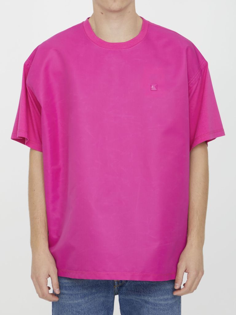 Valentino Pink T-Shirt With Stud Detail