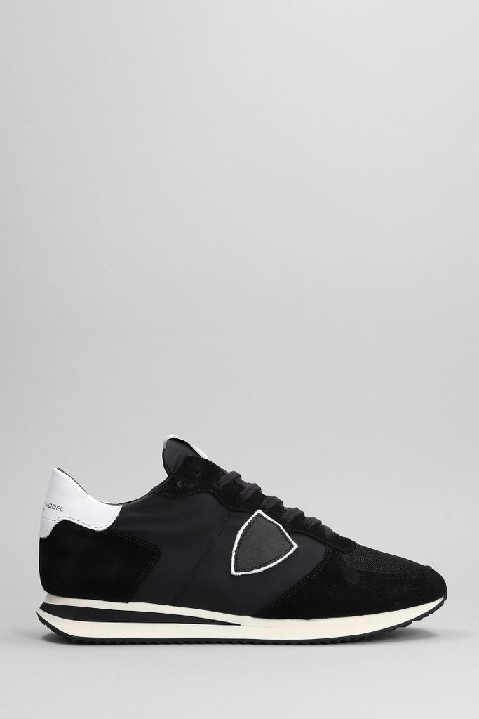 Trpx Sneakers In Black Suede And Fabric