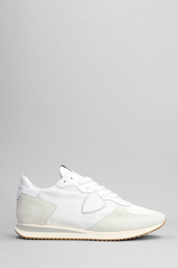 Trpx Sneakers In White Suede And Fabric