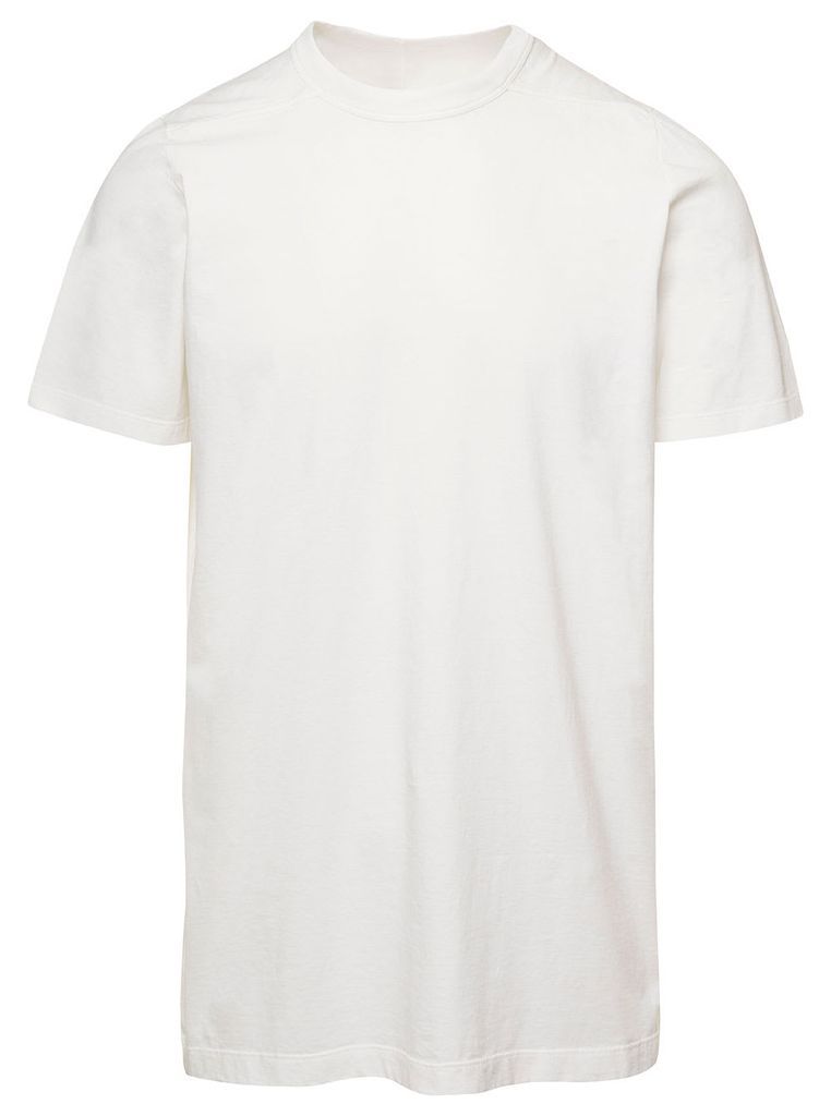 White Level T T-Shirt With Vertical Seams On The Back In Cotton Man
