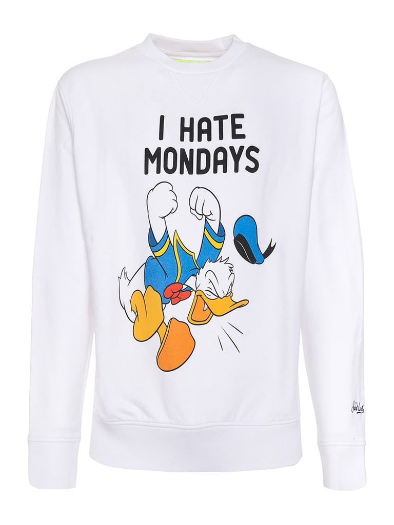 White Sweatshirt Donald Duck Print - Special Edition Disney©