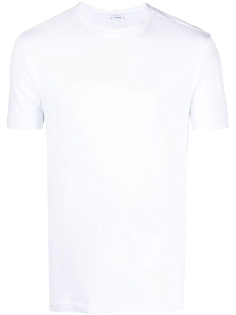 White Stretch-Cotton T-Shirt