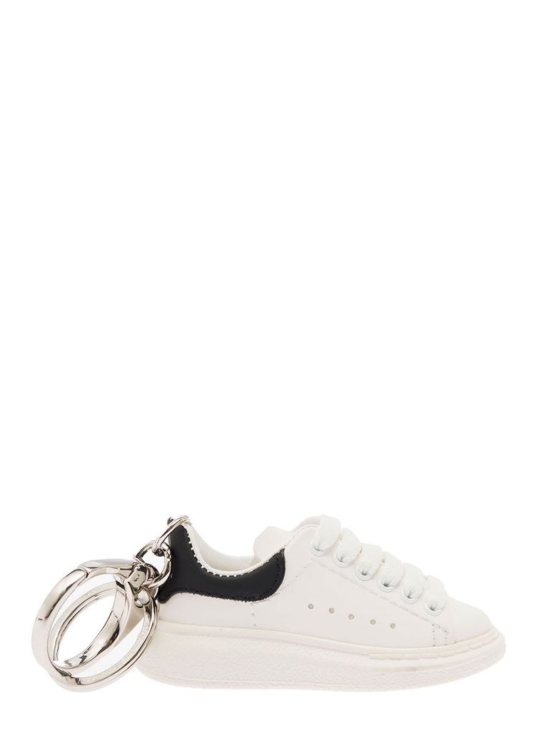 White And Silver Chunky Sole Sneaker Keyring