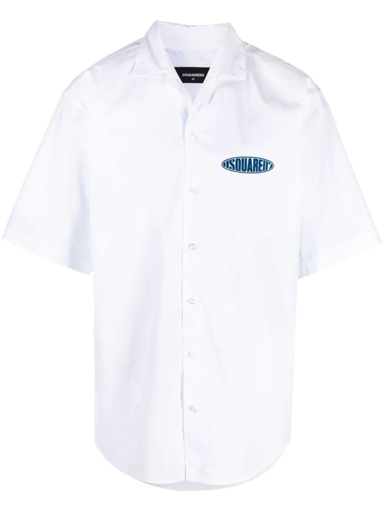 White Stretch-Cotton Shirt