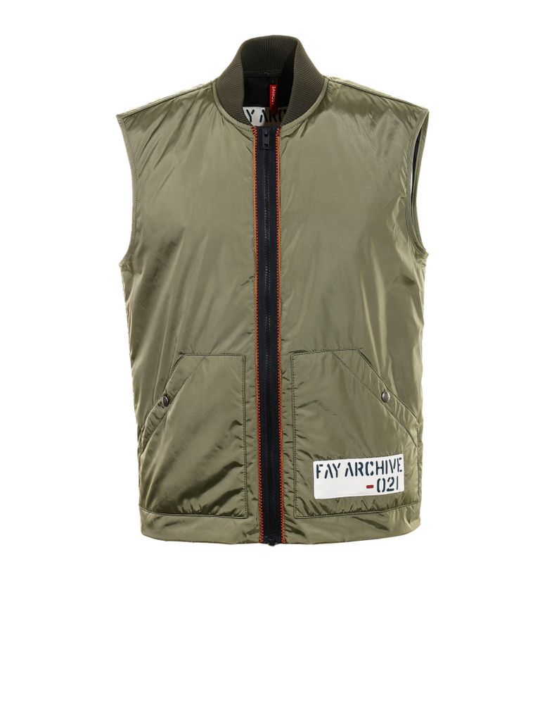 Vest With Collar And Zipper