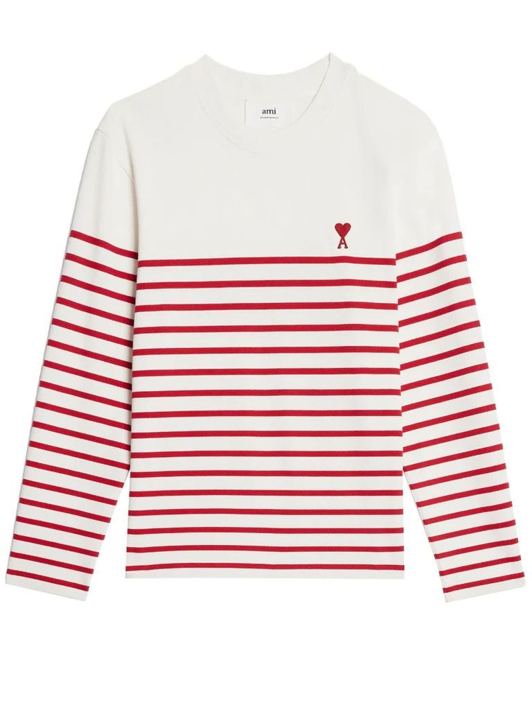 White And Red Cotton T-Shirt