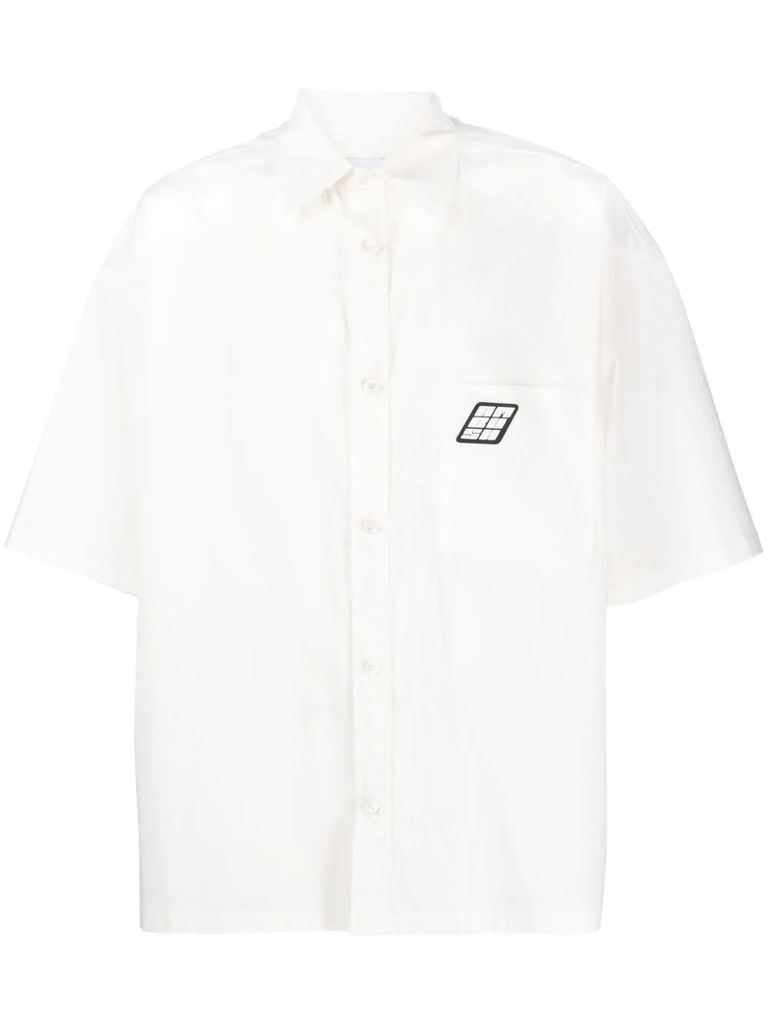White Cotton Bowling Style Shirt