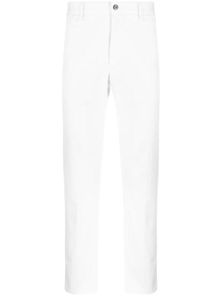 White Cotton Chino Trousers