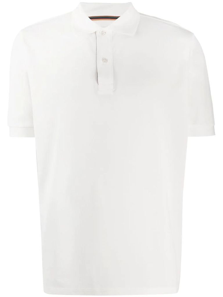 White Cotton Piqué Polo Shirt