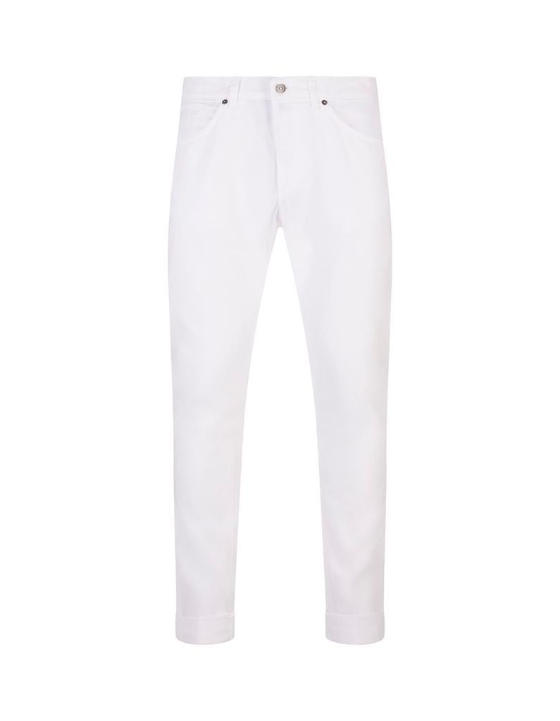 White George Trousers With Turn-Up